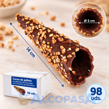 CONOS CROCANTY CHOCOLATE NEGRO (CAJA 98 Uds)