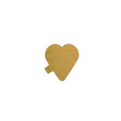 PESTAÑA CORAZÓN ORO 9x10cm (PAQUETE 100Uds)
