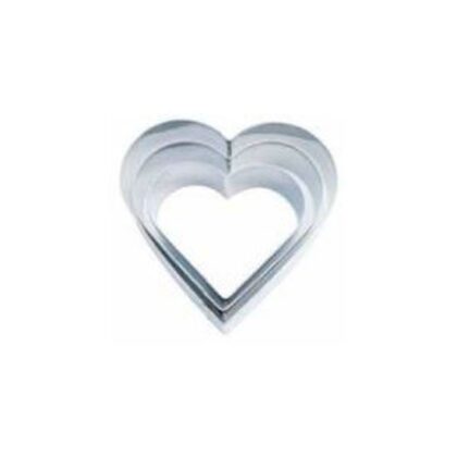 SET CORTADORES INOX. CORAZONES (SET 3Uds)