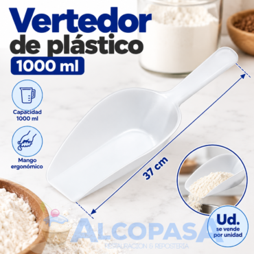 VERTEDOR DE PLÁSTICO 1000ml /37cm (Ud)