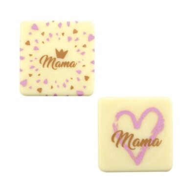 PLACA CHOCO. BLANCO "MAMA" 3,8cm (CAJA 72Uds)