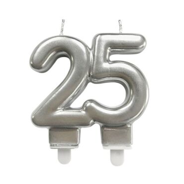 VELA ANIVERSARIO - PLATA 25 AÑOS (Ud)