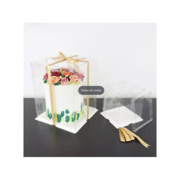 CAJA PARA TARTA "CRYSTAL BOX" 25x25x33cm (Ud)
