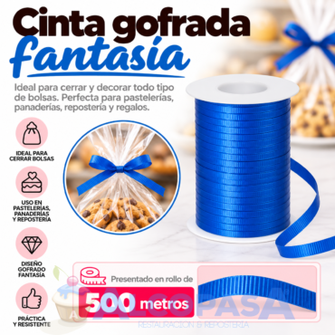 CINTA GOFRADA-FANTASÍA AZUL (ROLLO 500 m)
