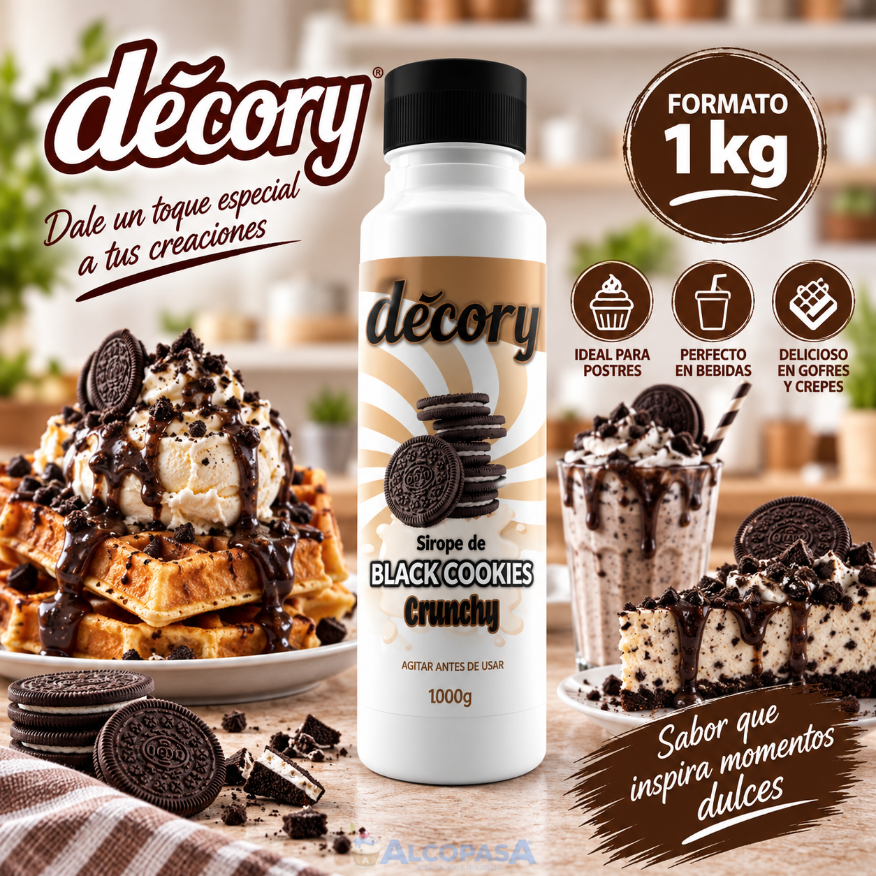 SIROPE DE "BLACK COOKIES" DECORY (BOTE 1Kg)