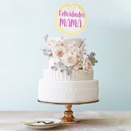 TOPPER "FELICIDADES MAMÁ" (Ud) - Imagen 2