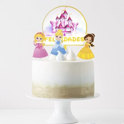 TOPPER "FELICIDADES PRINCESA" (Ud) - Imagen 2