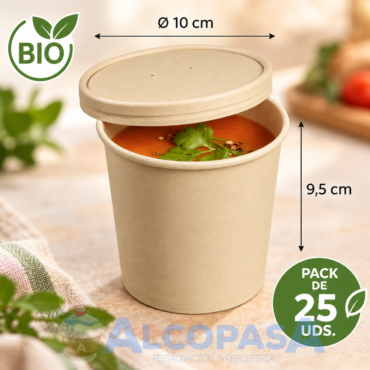 BOTE DE BAMBÚ C/T Ø10x9.5cm (450ml) (CAJA 25Uds)