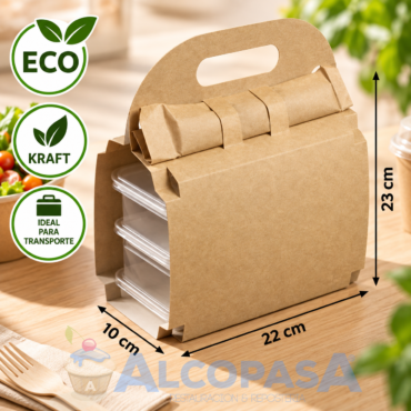 CAJA KANOPÉE DE KRAFT 22x10x23cm (Ud)