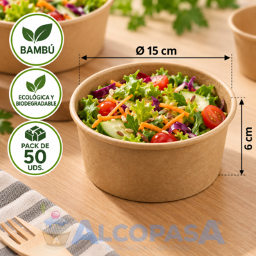 ENSALADERA "KRAFT" Ø15x6cm (750ml) (CAJA 50Uds)