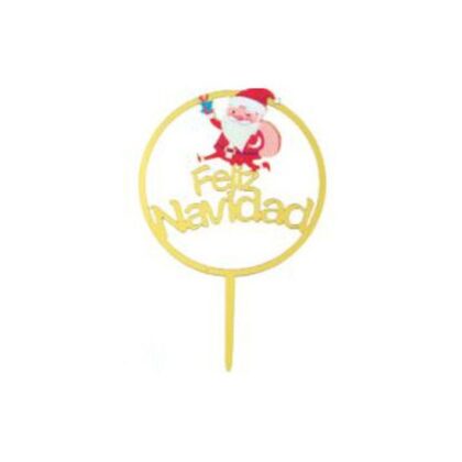 TOPPER "FELIZ NAVIDAD ORO" (Ud)