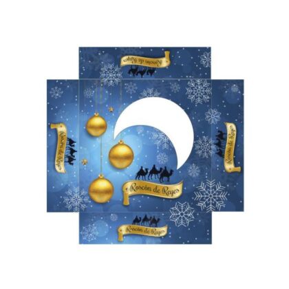 CAJA DE ROSCÓN NAVIDAD AUTO 41x41x8cm (Ud) - Imagen 2