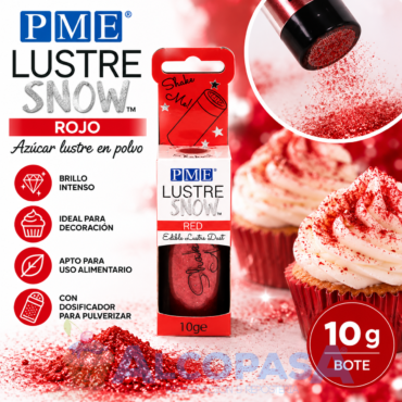 LUSTRE SNOW ROJO PERLADO (BOTE 10g)