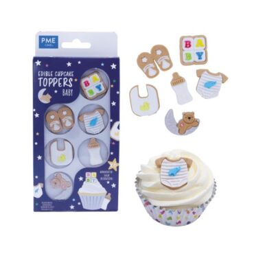TOPPERS CUPCAKE "BABY" (BLISTER 6Uds)