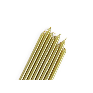 VELAS ORO EXTRA LARGA 18cm (BLISTER 16Uds)
