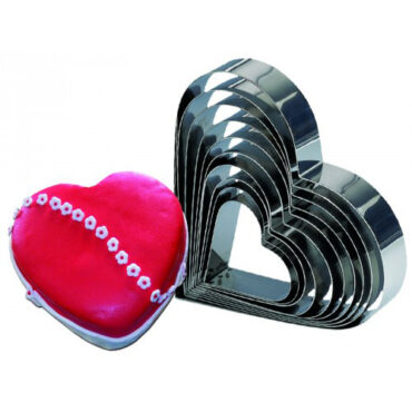 MOLDE ARO INOX. CORAZÓN 26X4.5cm (Ud)