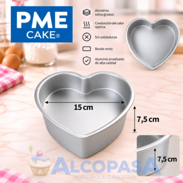 MOLDE PME CORAZÓN 15x7.5cm (Ud)