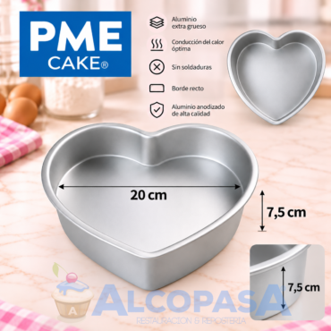MOLDE PME CORAZÓN 20x7.5cm (Ud)