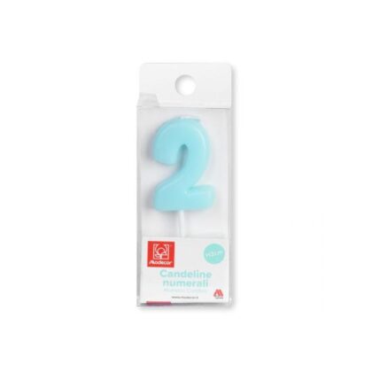 VELA Nº2 AZUL MODECOR 3CM (Ud)
