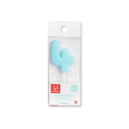 VELA Nº4 AZUL MODECOR 3CM (Ud)