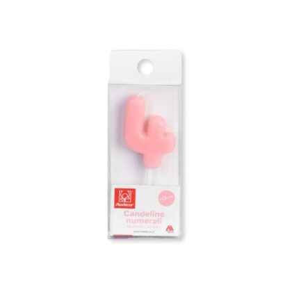 VELA Nº4 ROSA MODECOR 3CM (Ud)