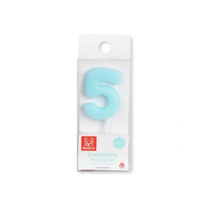 VELA Nº5 AZUL MODECOR 3CM (Ud)