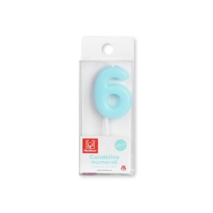 VELA Nº6 AZUL MODECOR 3CM (Ud)