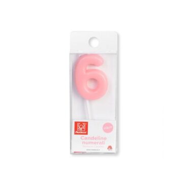 VELA Nº6 ROSA MODECOR 3CM (Ud)