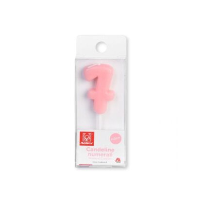 VELA Nº7 ROSA MODECOR 3CM (Ud)
