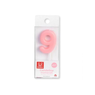 VELA Nº9 ROSA MODECOR 3CM (Ud)