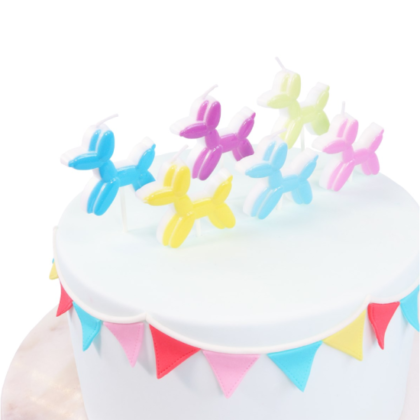 VELAS "BALLOON DOG" PME (SET 6Uds) - Imagen 2