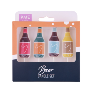 VELAS "BEER BOTTLES" PME (SET 4Uds)