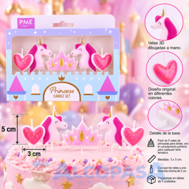 VELAS "PRINCESS" PME (SET 5Uds)