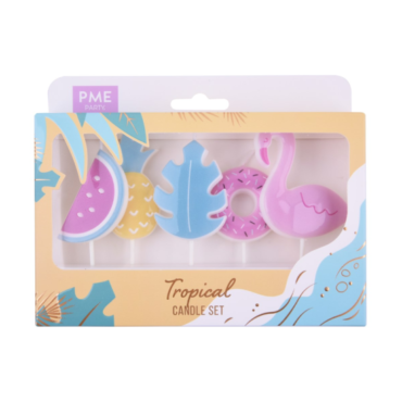 VELAS "TROPICAL PARTY" PME (SET 5Uds)