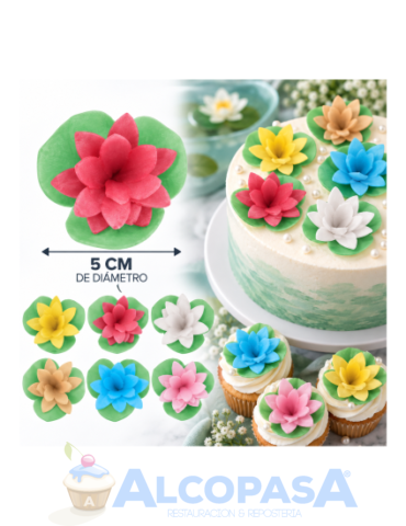 FLORES OBLEA PEQUEÑA "NENÚFAR" (CAJA 200Uds)