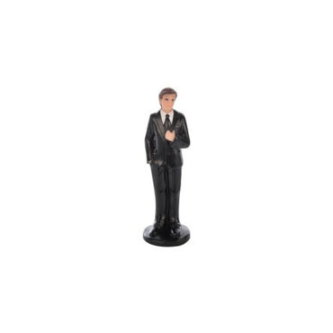 NOVIO INDIVIDUAL TRAJE NEGRO 11cm 28502 (Ud)
