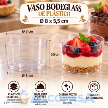 VASOS DE VINO BODEGLAS (BOLSA 12Uds)