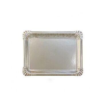 BANDEJAS RECTANGULARES PLATA Nº6 (PAQUETE 100Uds)