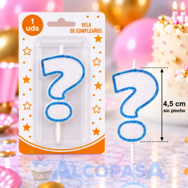 VELA ? AZUL CON BRILLO (Ud)