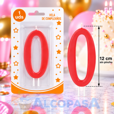 VELA BIG PARTY  12CM Nº0 (Ud)