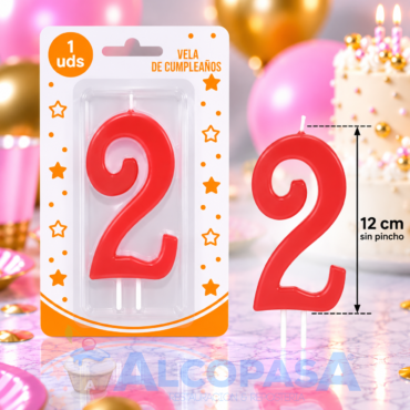 VELA BIG PARTY  12CM Nº2 (Ud)