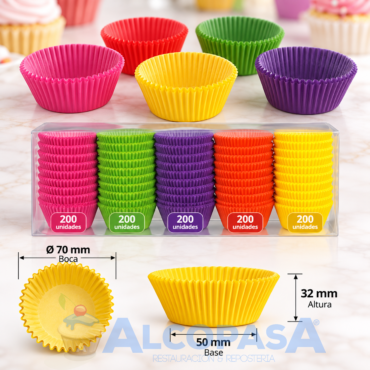 CÁPSULAS CUPCAKE COLORES Nº10 (CAJA 1000Uds)