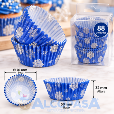 CÁPSULAS CUPCAKES "NIEVE" MODECOR (88Uds)