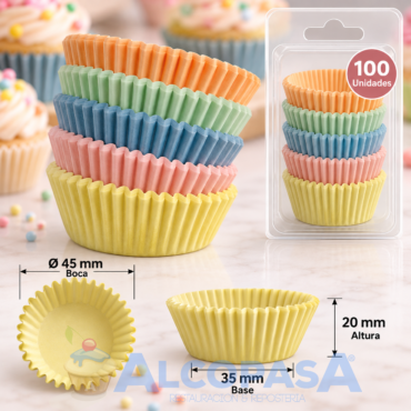 MINI CÁPSULAS COLORES PASTEL "PME" (100 Uds)