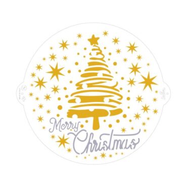 PLANTILLA MERRY CHIRISTMAS & STARSØ25cm DECORA(Ud)