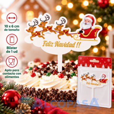 TOPPER "RENOS NAVIDAD" 375 (Ud)