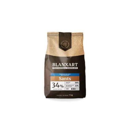 CHOCOLATE CON LECHE BLANXART SANTS 34% (BOLSA 1Kg)