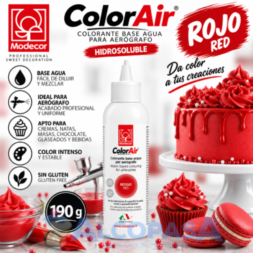 COLORANTE LÍQUIDO AIRBRUSH SUPER ROJO (BOTE 190G)