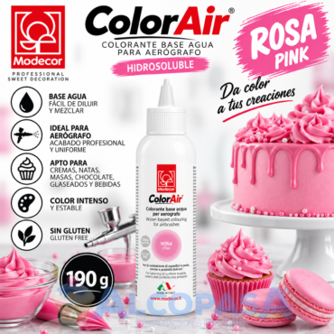 COLORANTE LÍQUIDO AIRBRUSH ROSA (BOTE 190G)