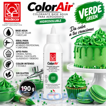 COLORANTE LÍQUIDO AIRBRUSH VERDE (BOTE 190G)